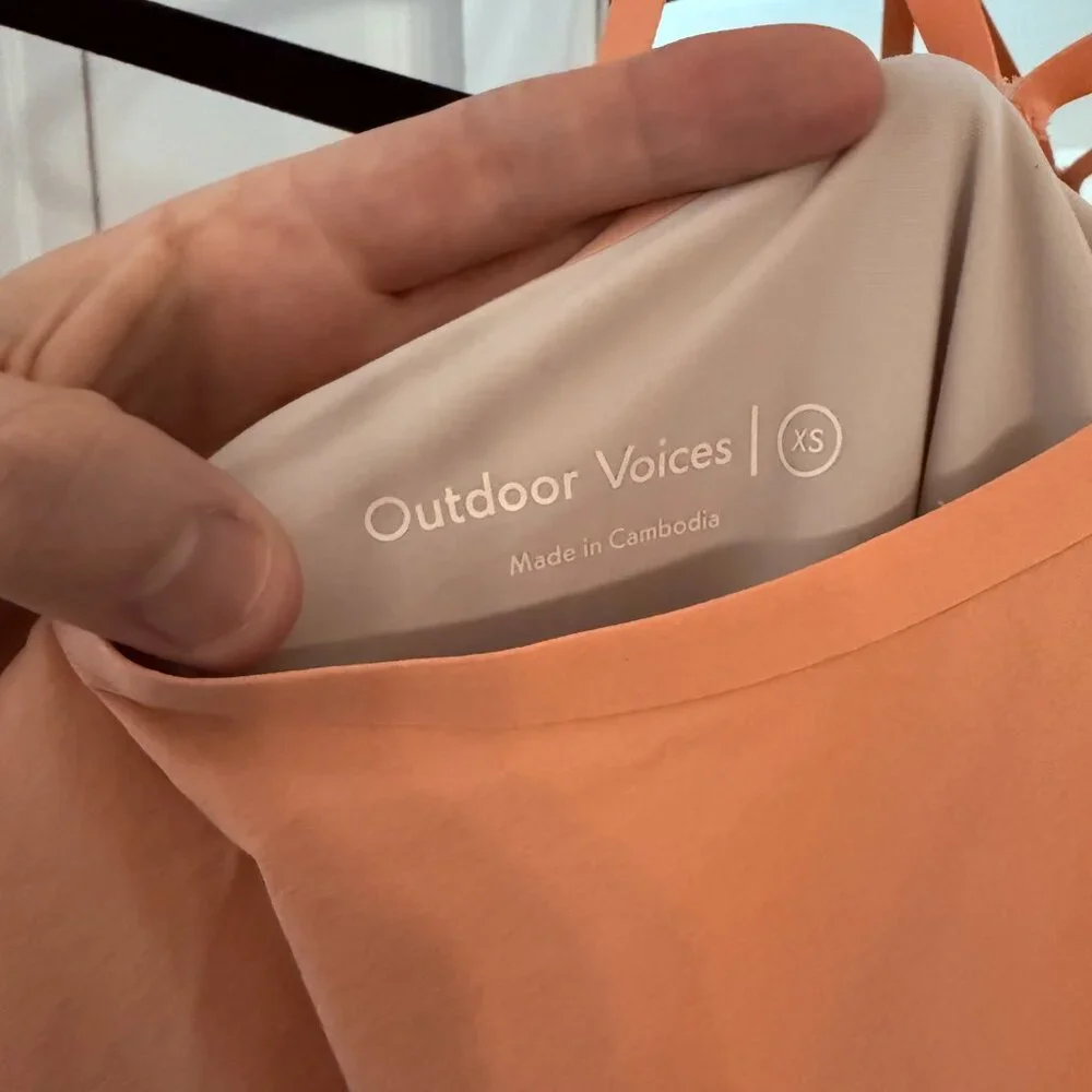 Outdoor Voices Peach Strappy Athletic Dress Size XS - Picture 3 of 5